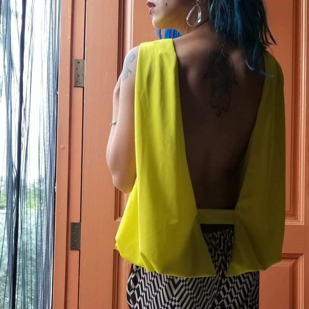 Caribbean Queen Neon Yellow Top